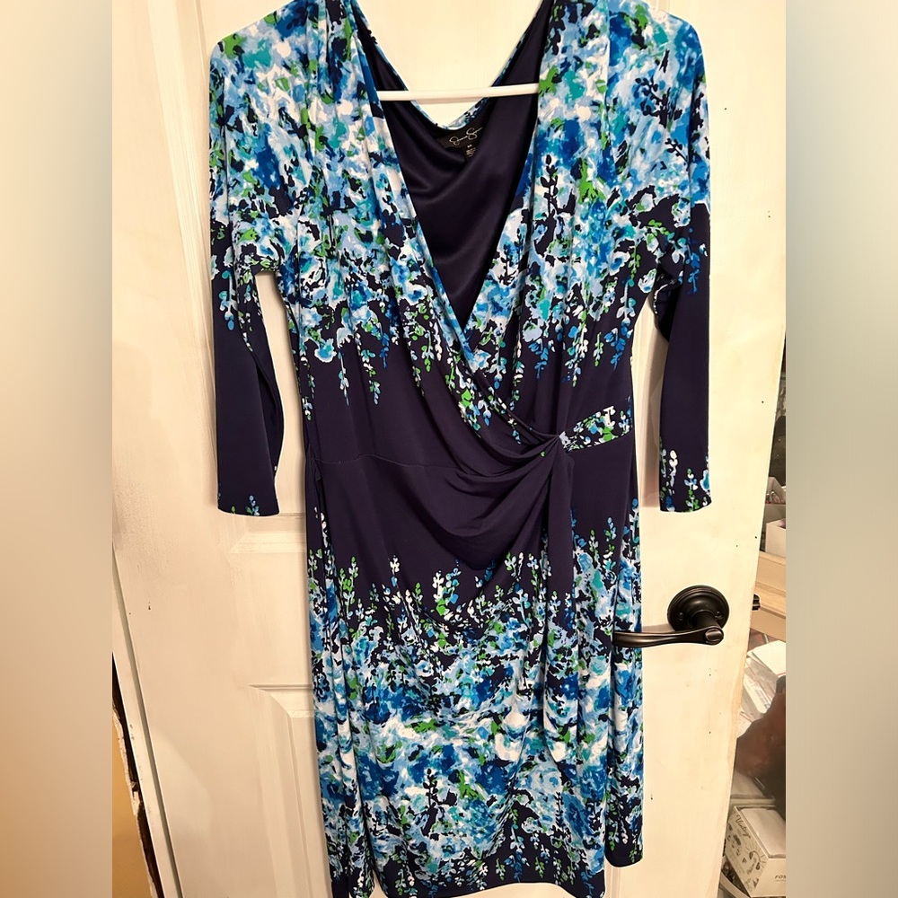Jessica Simpson floral wrap dress sz 10.